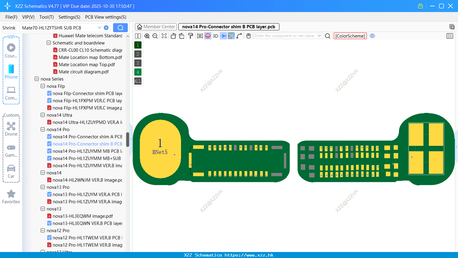 Huawei Nova14 Pro-Connector Shim B PCB Layer